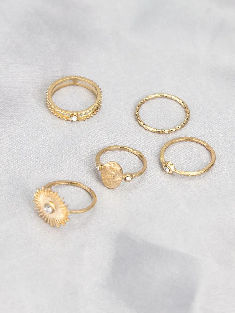 Minimalist Joint Knuckle Geometric Rings Sets