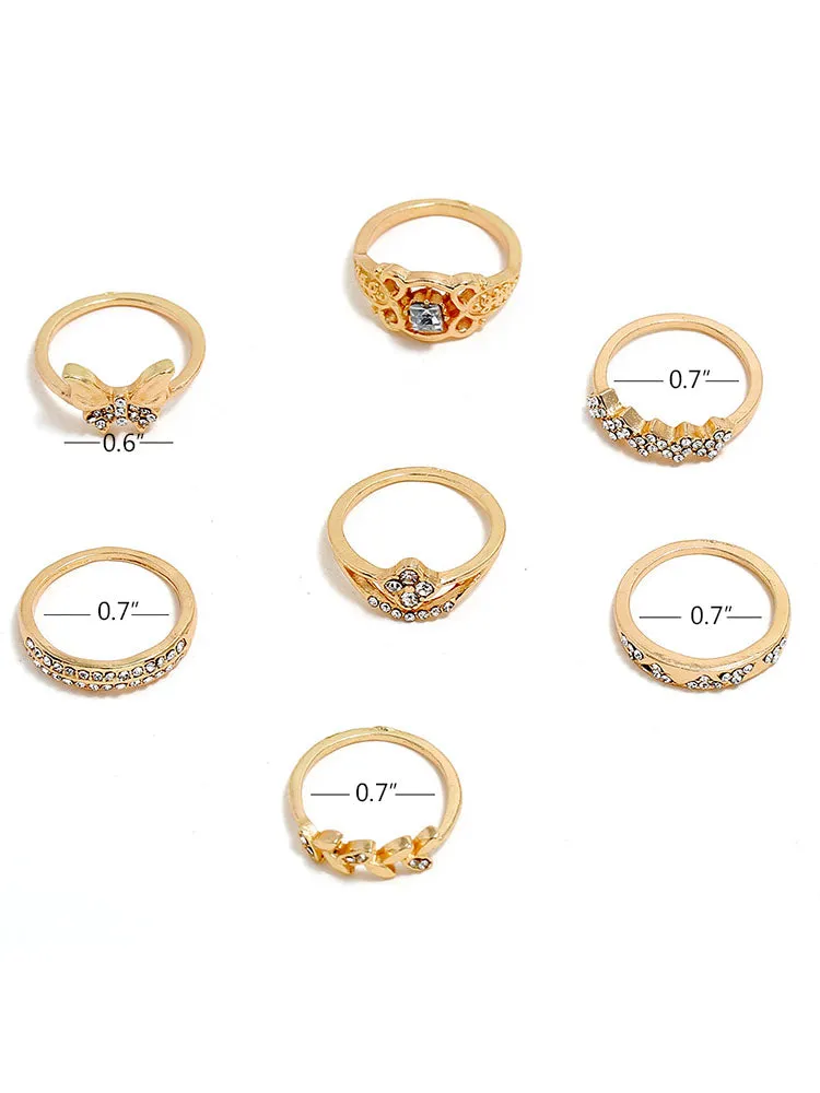 Minimalist Joint Knuckle Geometric Rings Sets