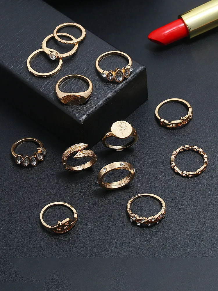 Minimalist Joint Knuckle Geometric Rings Sets