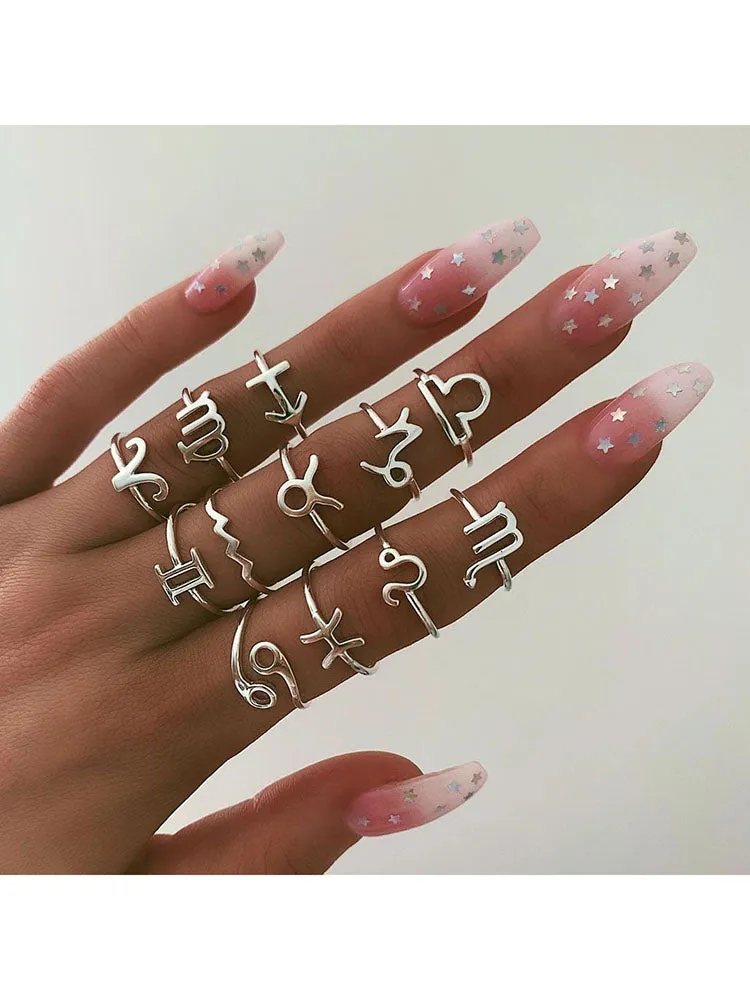 Minimalist Joint Knuckle Geometric Rings Sets