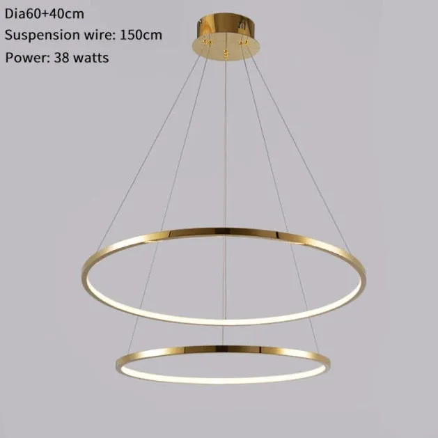 Minimalist LED Light Rings Chandelier