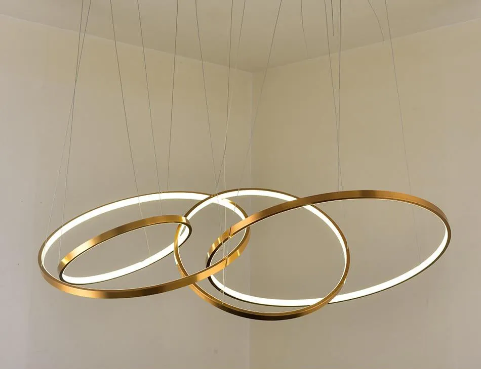 Minimalist LED Light Rings Chandelier