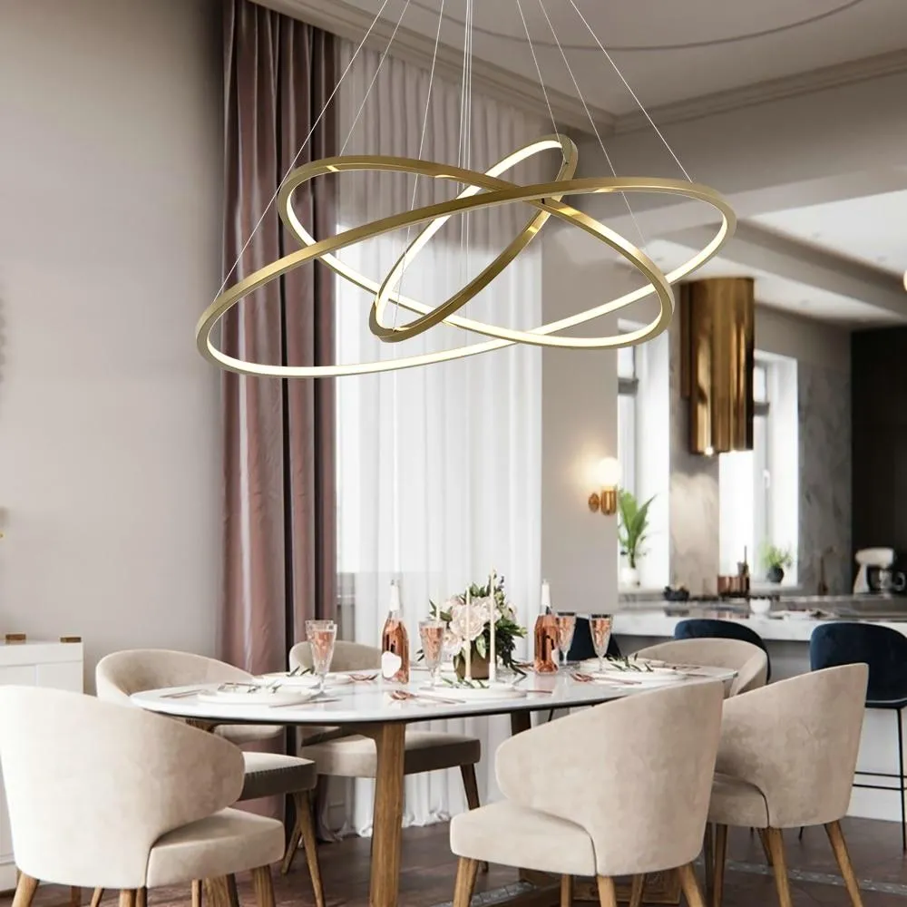 Minimalist LED Light Rings Chandelier