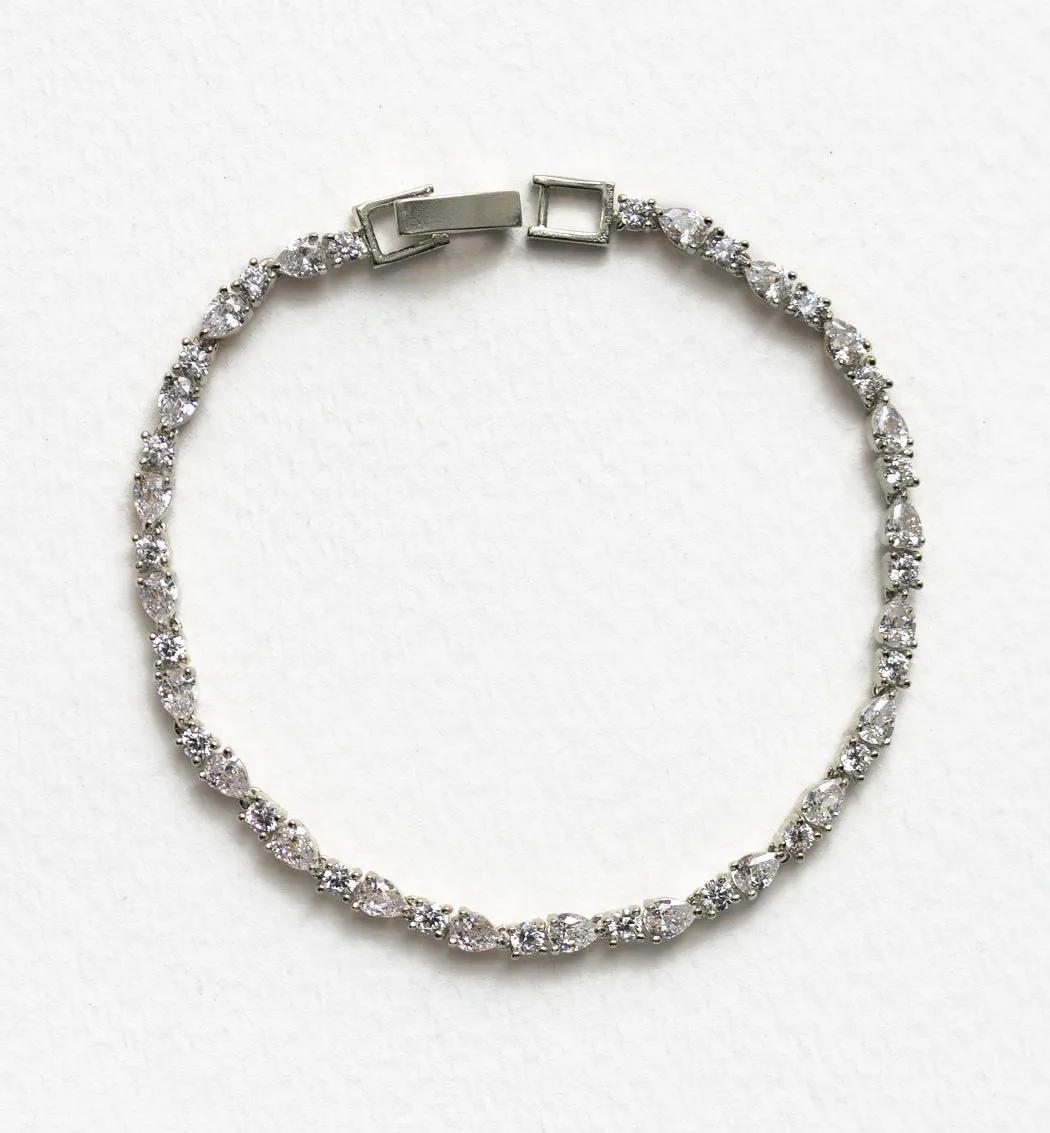 Mosaic Crystal & Daisy Marquise Tennis Bracelets