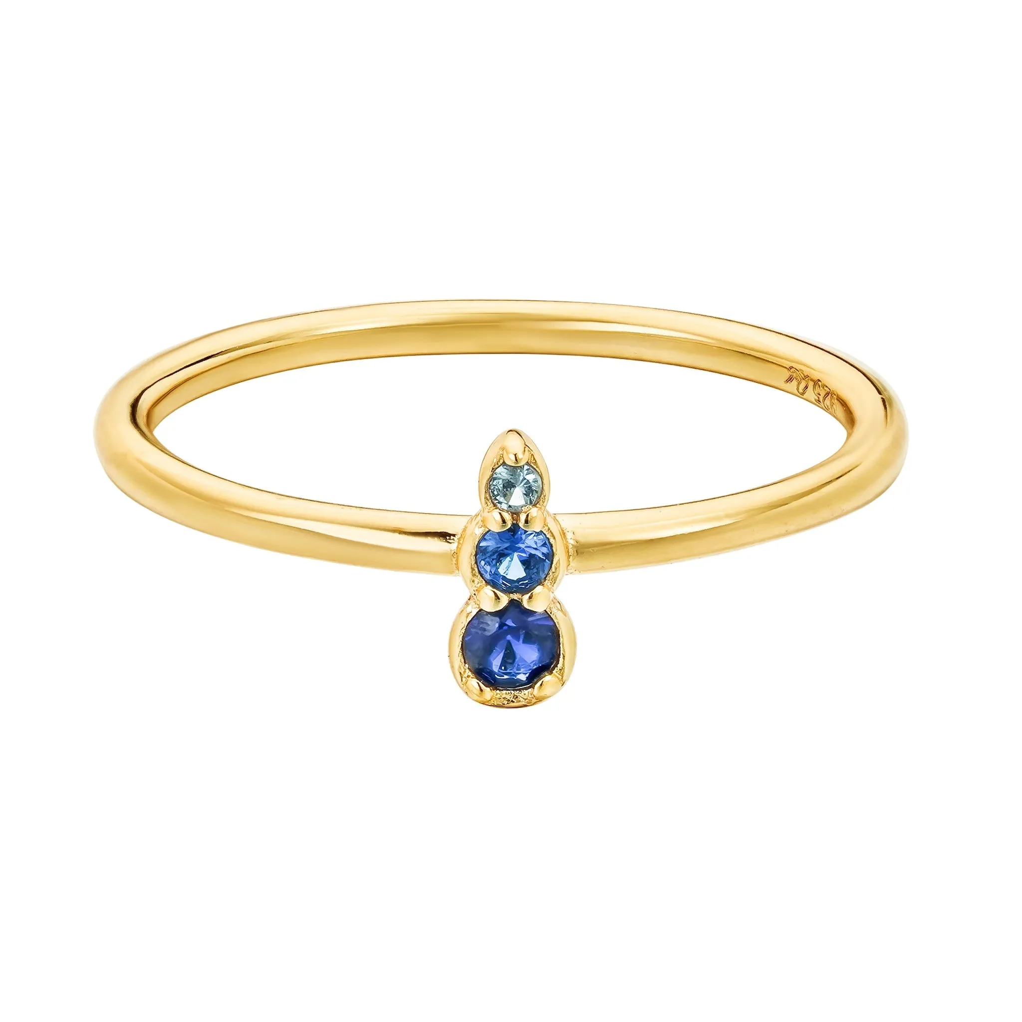 Niru CZ Gold Sapphire Ring