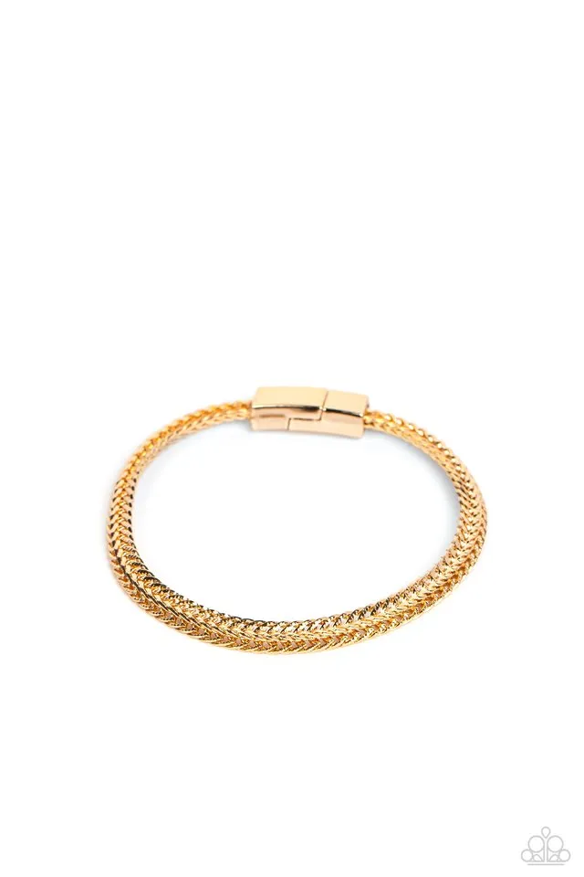 Paparazzi Bracelet ~ Cable Train - Gold