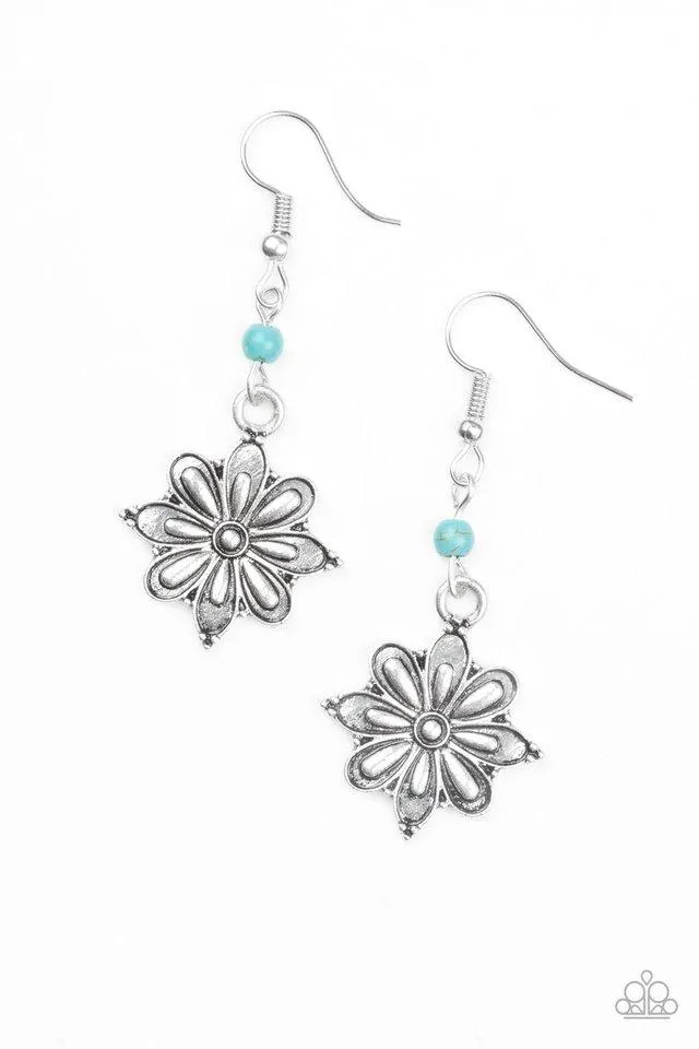 Paparazzi Earring ~ Cactus Blossom - Blue