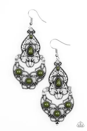 Paparazzi Earring ~ Jungle Runway - Green