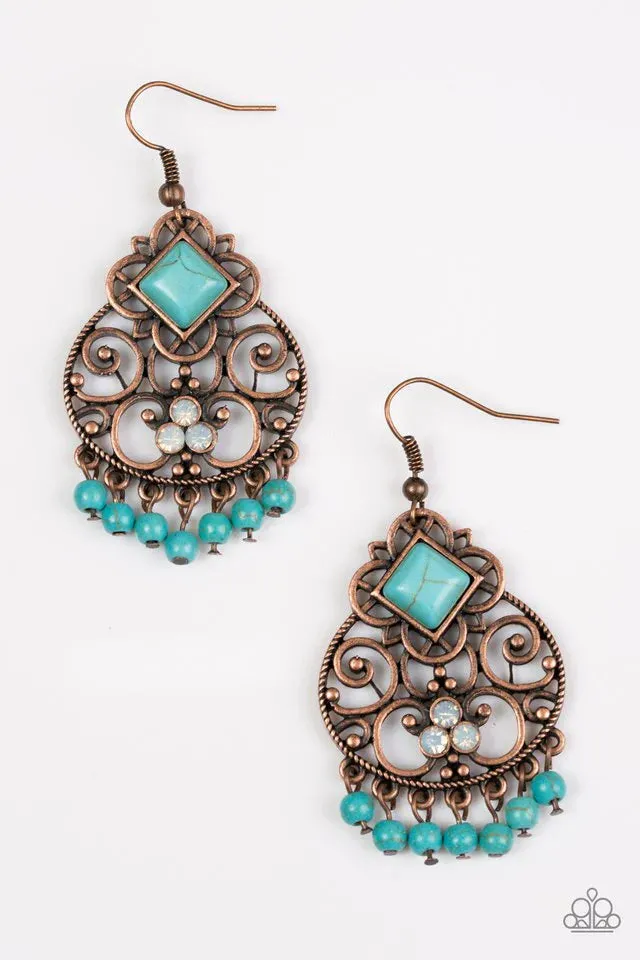 Paparazzi Earring ~ Western Wonder - Copper