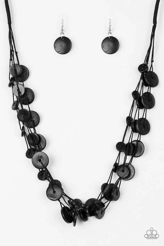 Paparazzi Necklace ~ Bermuda Beach House - Black