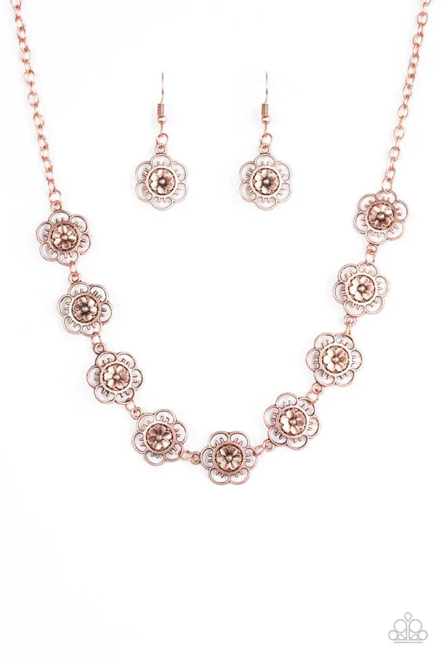 Paparazzi Necklace ~ BLOOM Or Bust - Copper