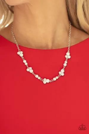 Paparazzi Necklace ~ Gorgeously Glistening - White