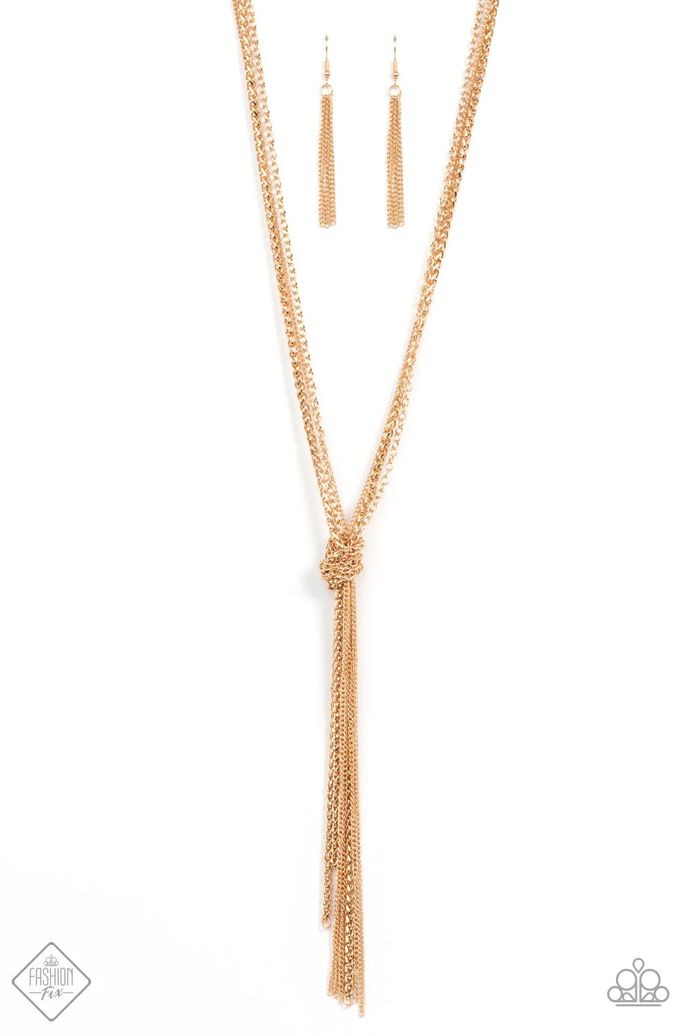 Paparazzi Necklace ~ KNOT All There - Gold