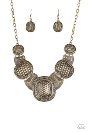 Paparazzi Necklace ~ Prehistoric Powerhouse - Brass