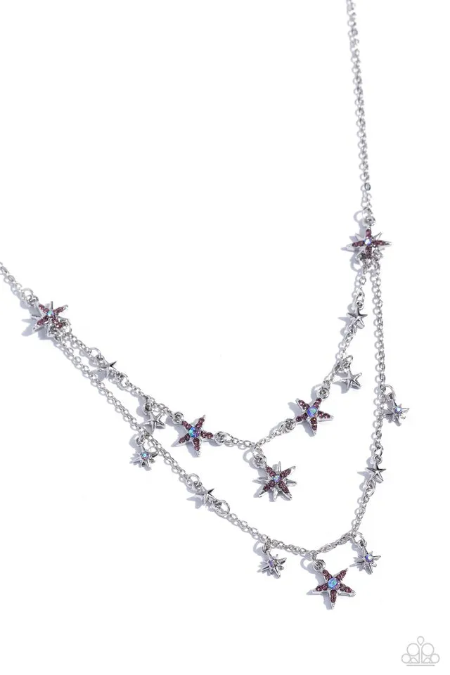 Paparazzi Necklace ~ Raising the STAR - Purple