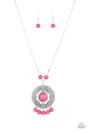 Paparazzi Necklace ~ Santa Fe Garden - Pink