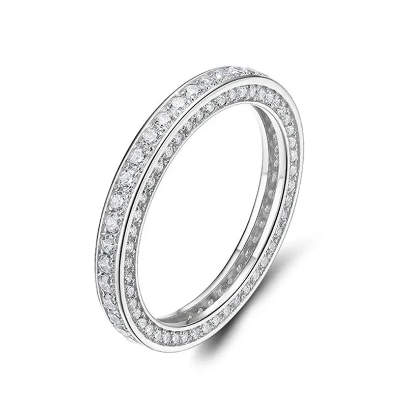 Pavé Cubic Zirconia Eternity Ring