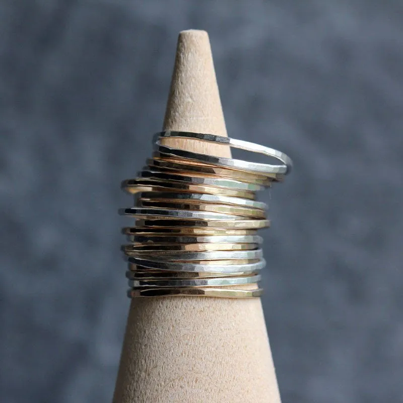 Pinstripe Stacking Rings