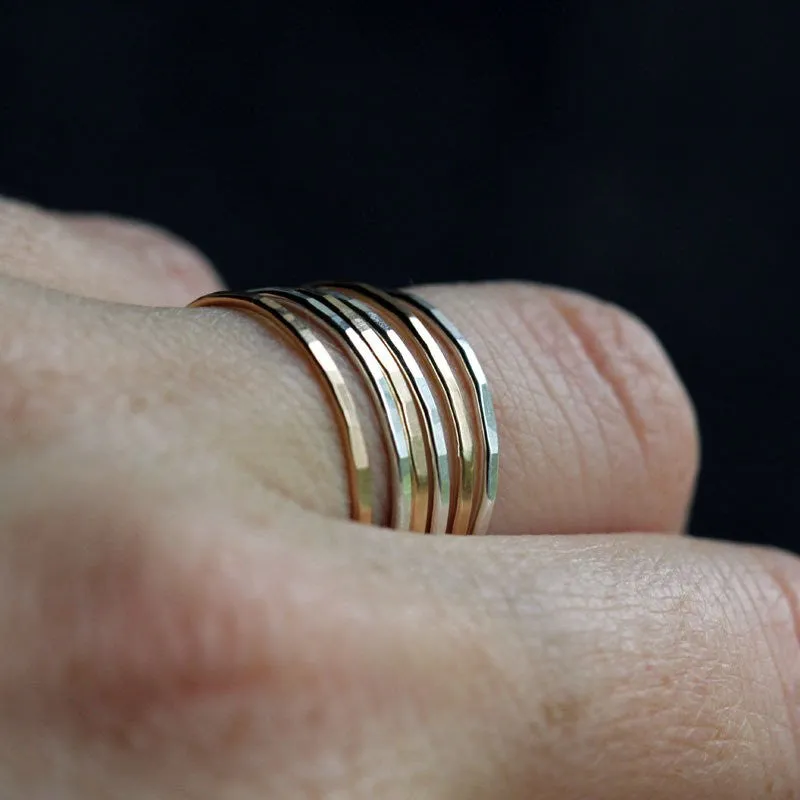 Pinstripe Stacking Rings