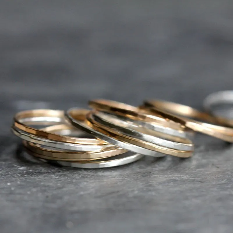 Pinstripe Stacking Rings