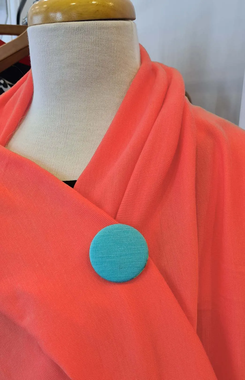 Poppy Merino Cape with Brooch