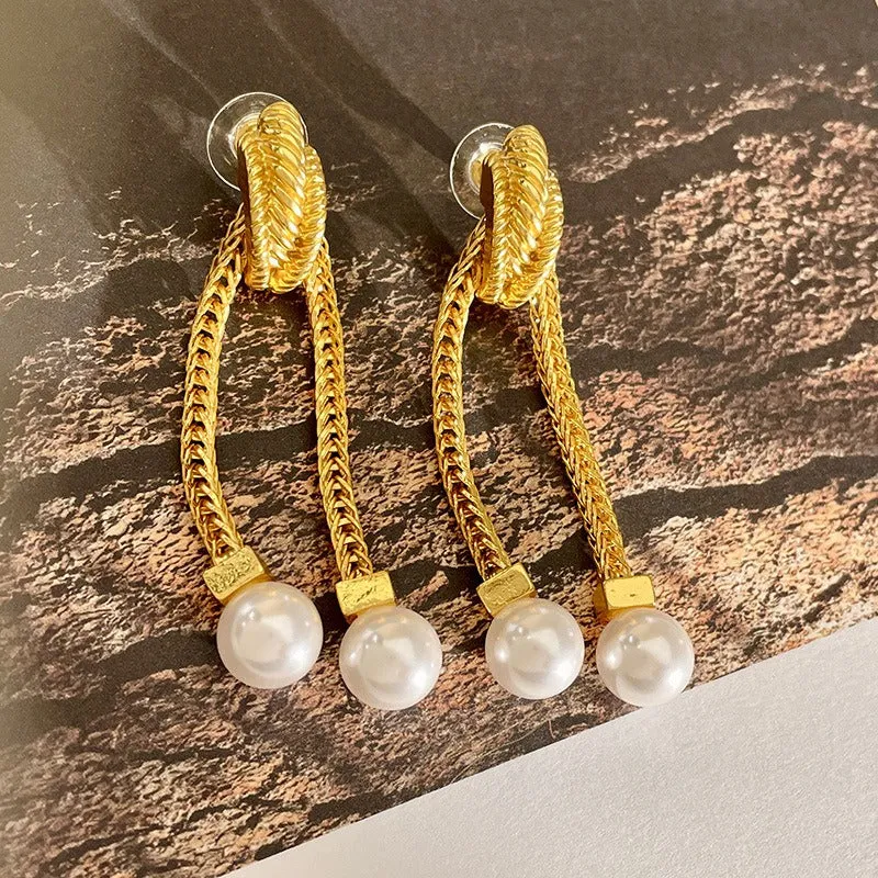 Pre Order:  Medieval Golden Chain Tassel Earrings