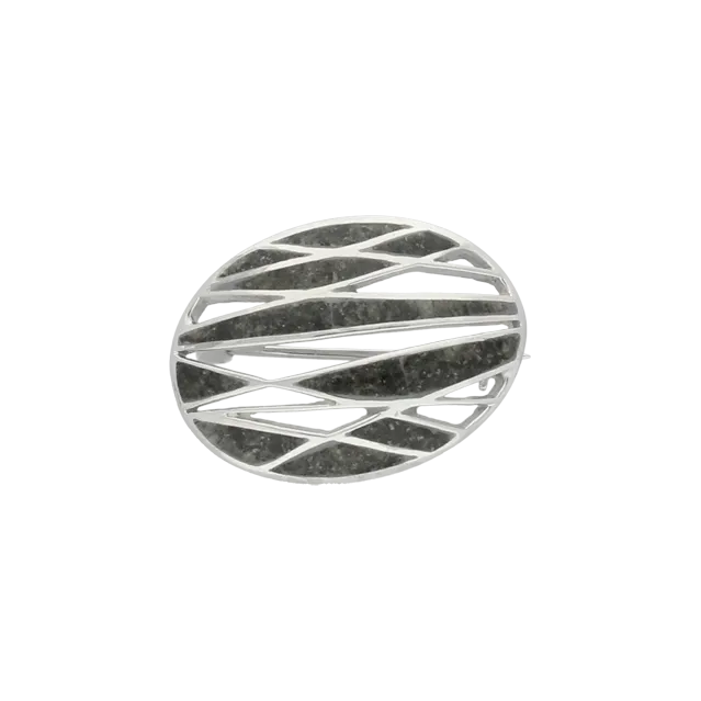 Preseli Bluestone Brooch Geometric Silver