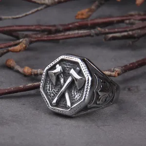 Punk Axe Viking Ring