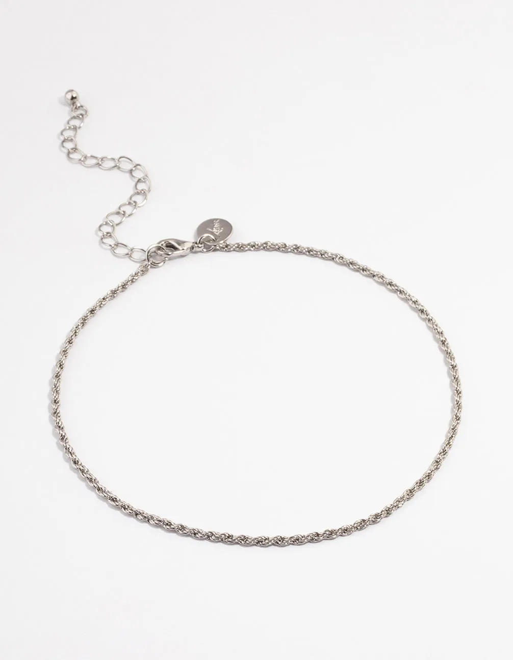 Rhodium Rope Chain Choker