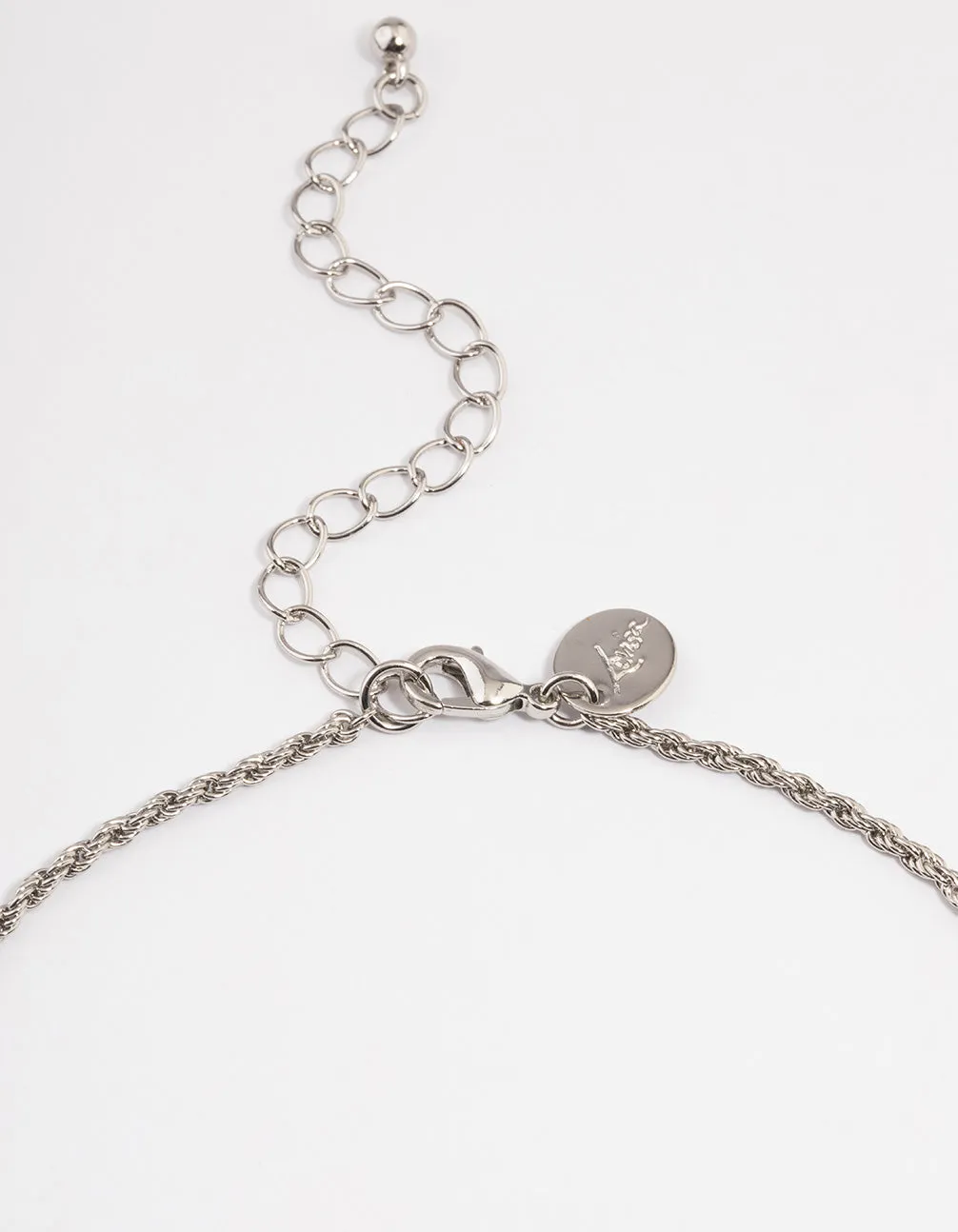 Rhodium Rope Chain Choker