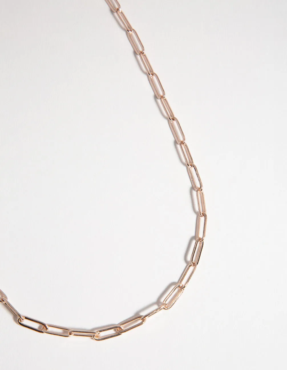 Rose Gold 4mm Link Chain Necklace