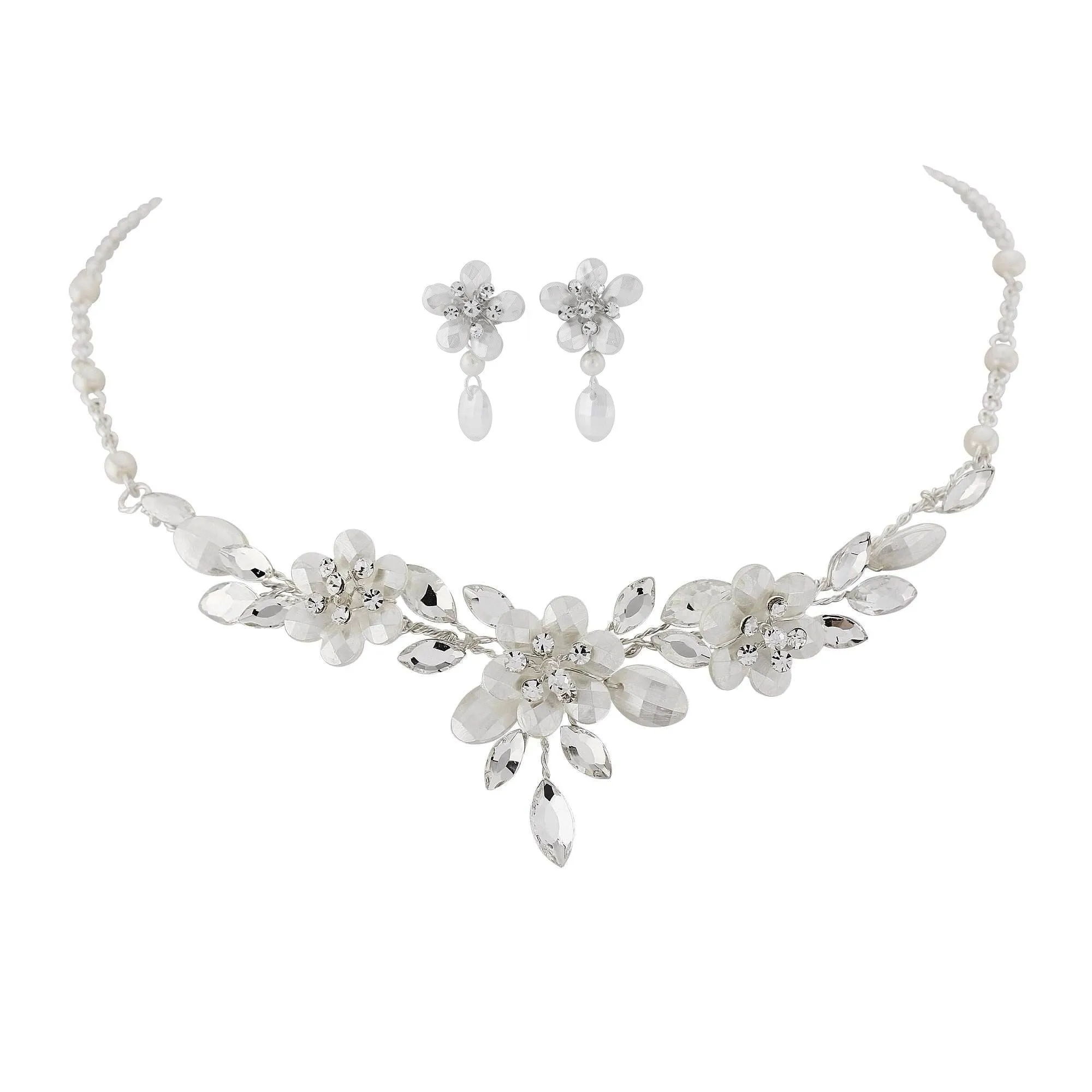 SassB Evelina Crystal Necklace Set