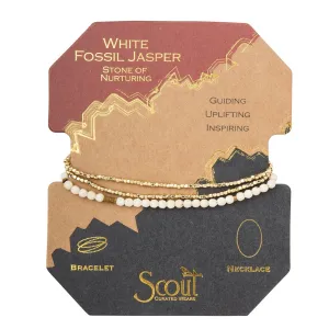 Scout Delicate White Fossil Jasper Wrap