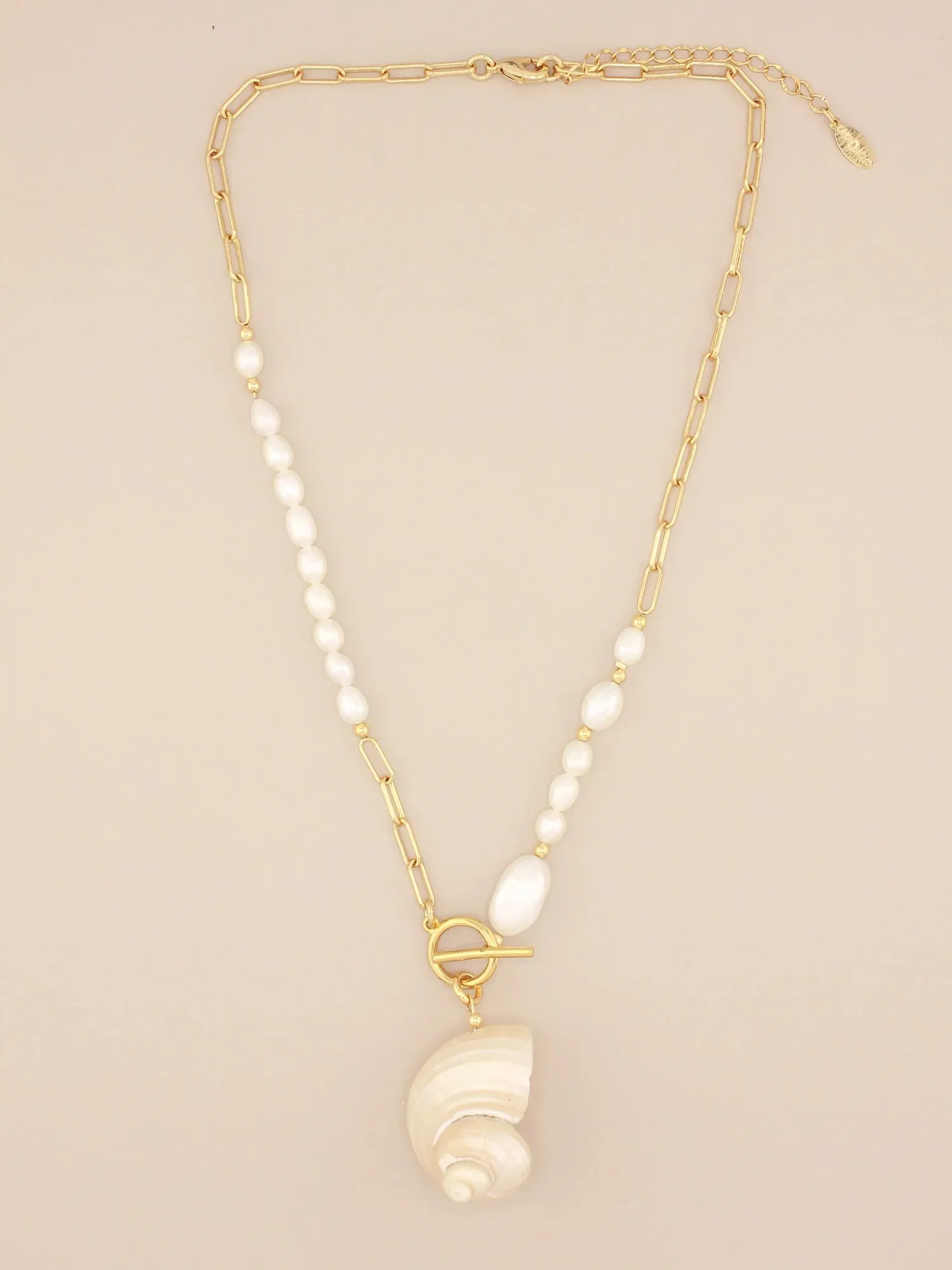 Shell Pearl Delicate Drop Necklace