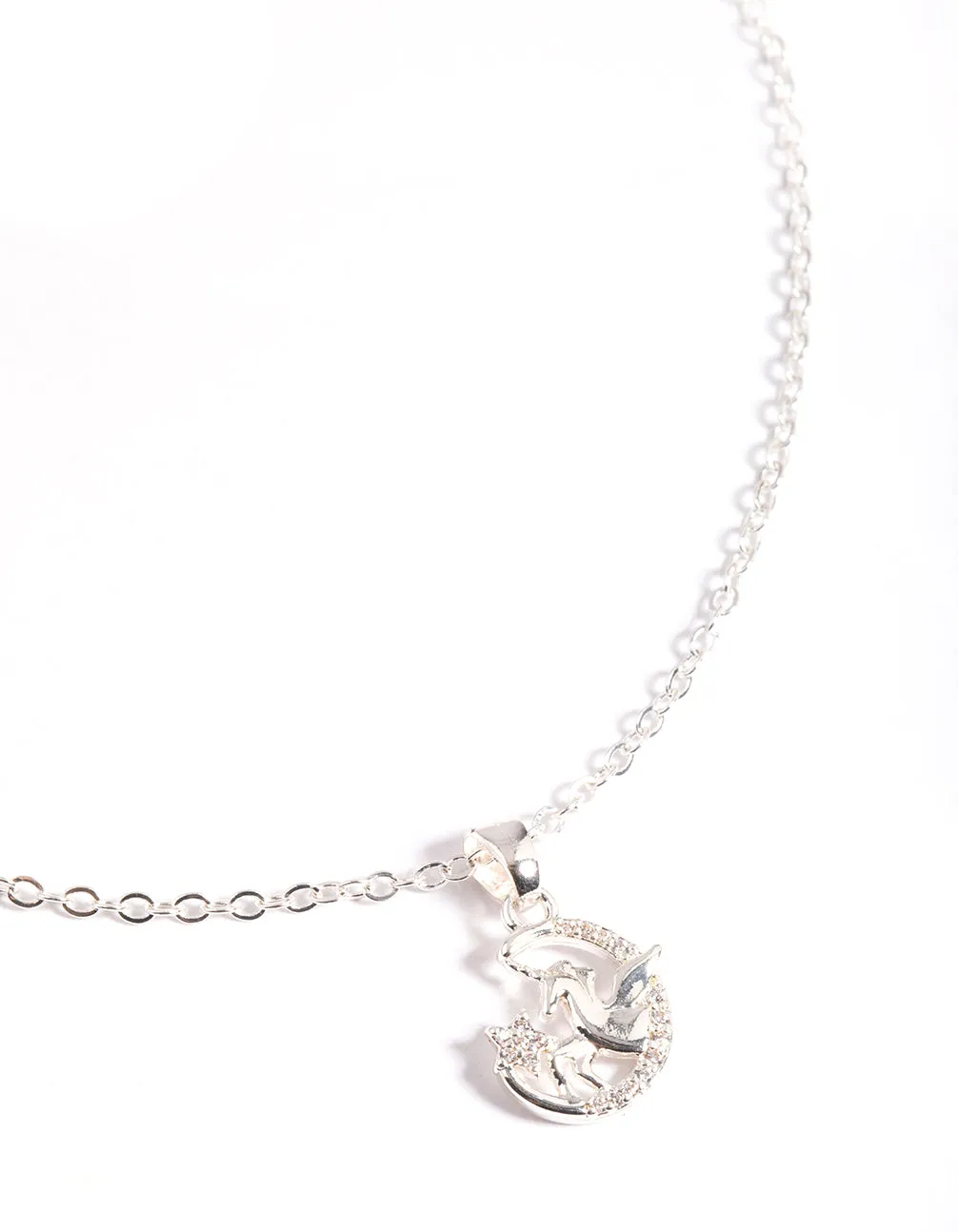 Silver Dainty Unicorn Necklace