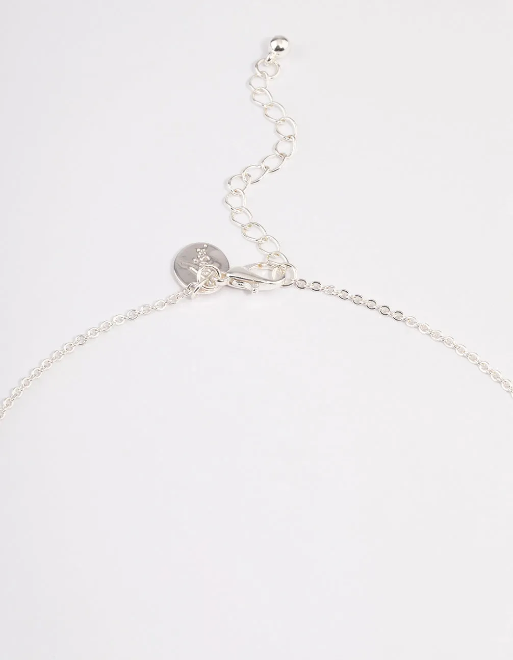 Silver Pearl Dangle Necklace