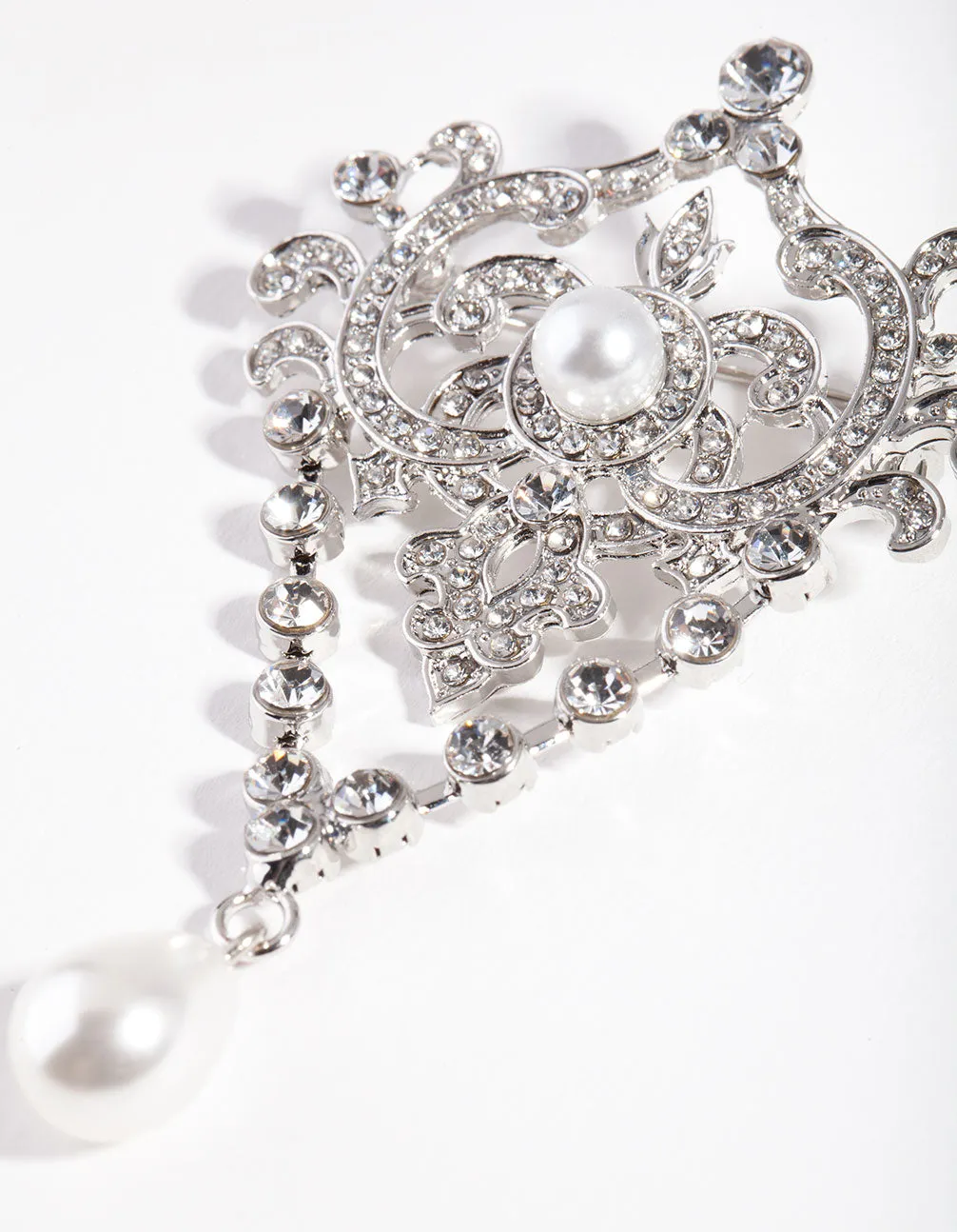 Silver Regal Pearl Brooch