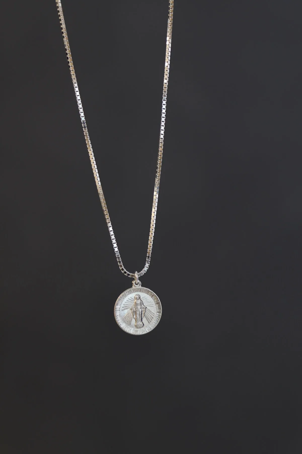 SILVER VIRGIN MARY NECKLACE