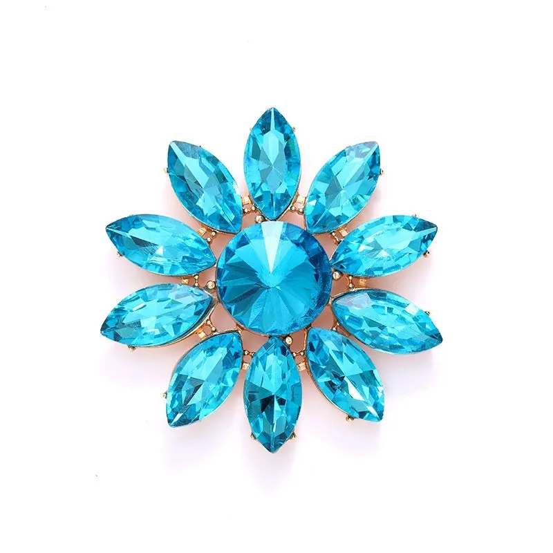 Simple Style Classic Style Pin Flower Alloy Inlay Zircon Women's Brooches 1 Piece