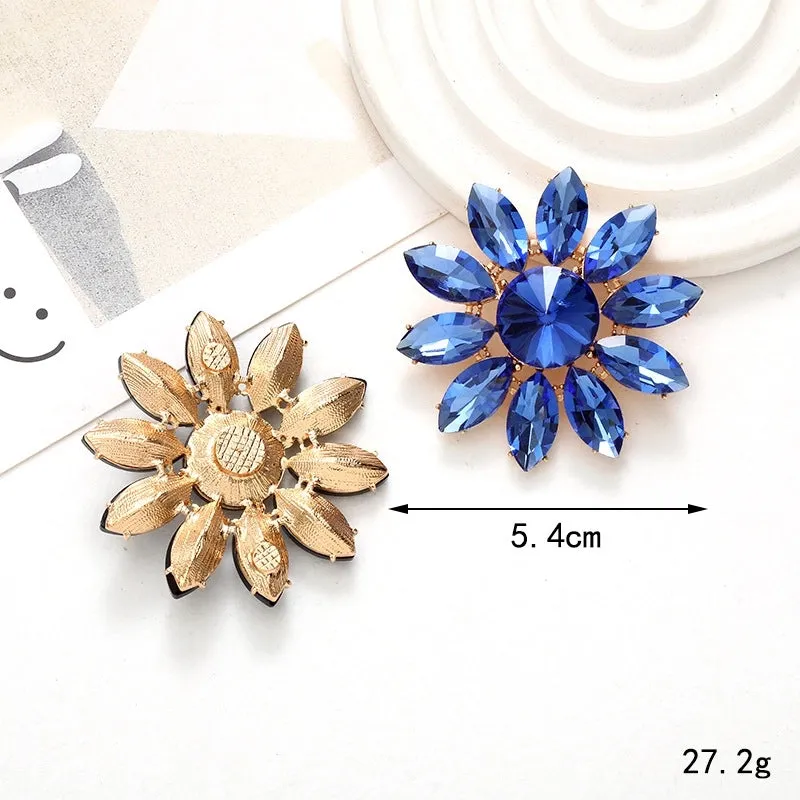 Simple Style Classic Style Pin Flower Alloy Inlay Zircon Women's Brooches 1 Piece