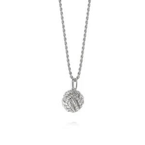 Stacked Knot Necklace Sterling Silver