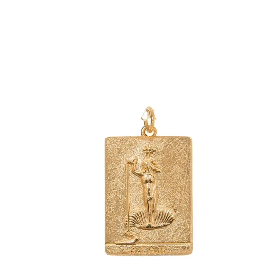 Star Square Tarot Charm, Gold