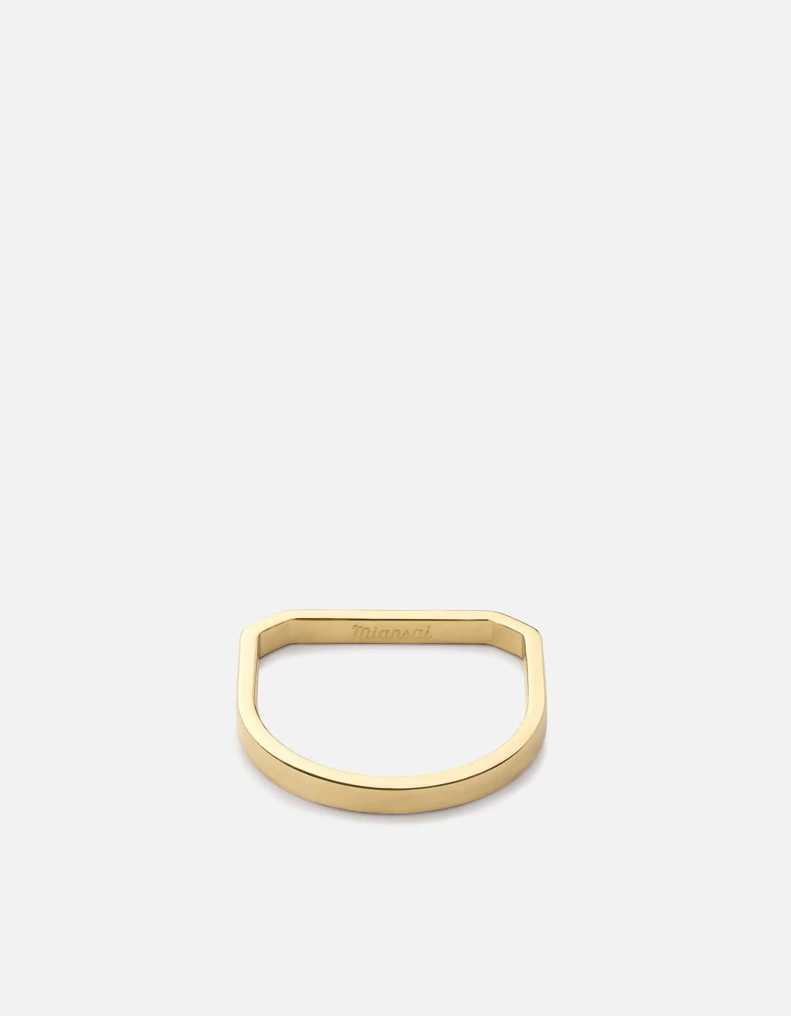 Thin Hex Ring, Gold Vermeil