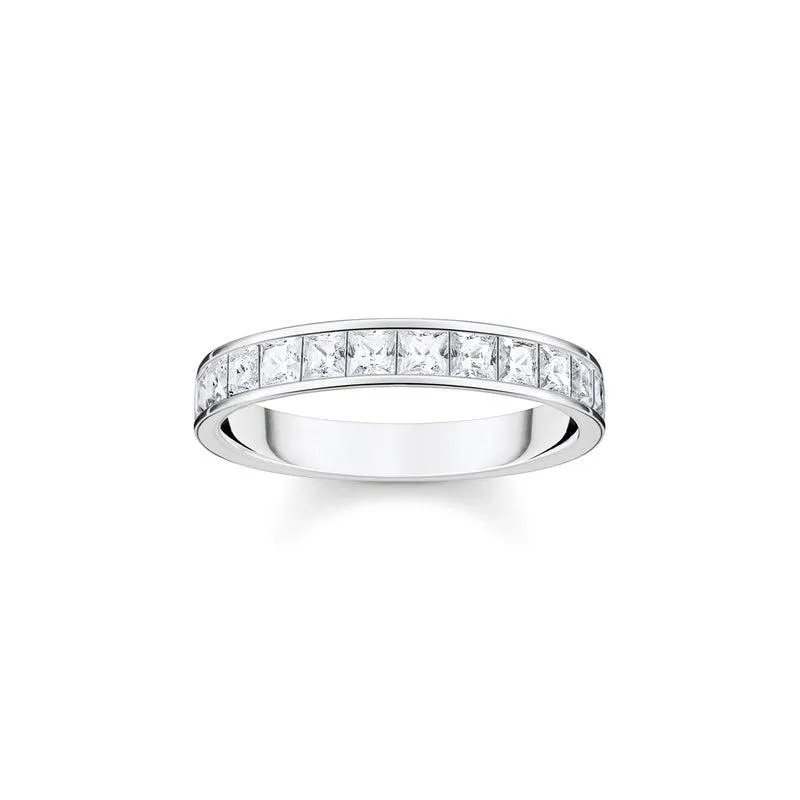 Thomas Sabo Ring white stones in silver