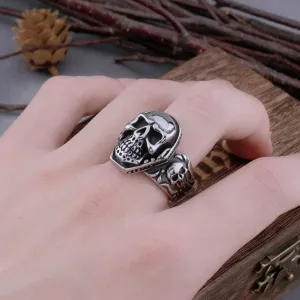 Trend Neo-Gothic Skull Biker Viking Ring