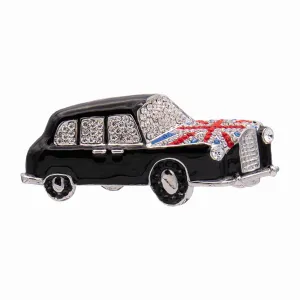 Union Jack London Taxi Brooch