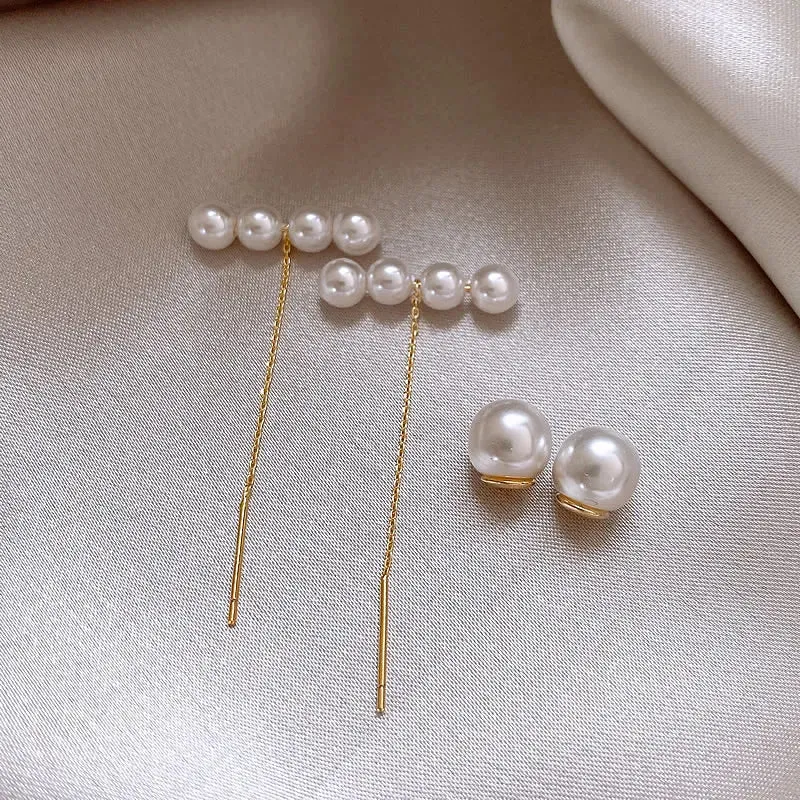 VAIGE Unique Simulated Pearl Drop Earrings with Copper Alloy Design – Fashionable Ear Accessories for Various Styles