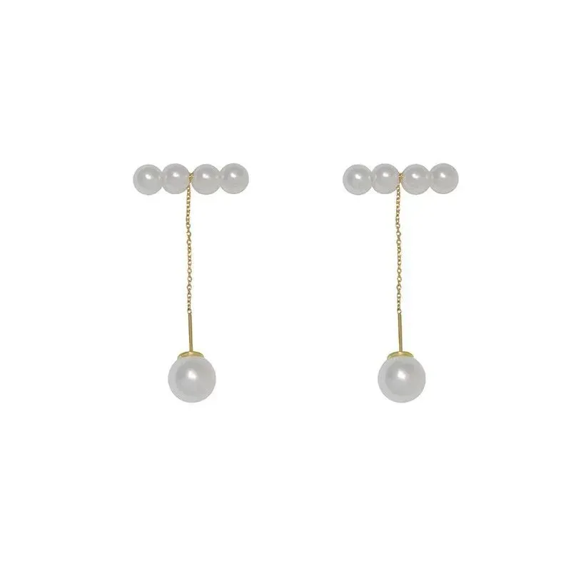 VAIGE Unique Simulated Pearl Drop Earrings with Copper Alloy Design – Fashionable Ear Accessories for Various Styles