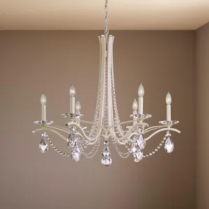 Vesca 6 Light Heirloom Bronze Chandelier with Clear Heritage Crystals