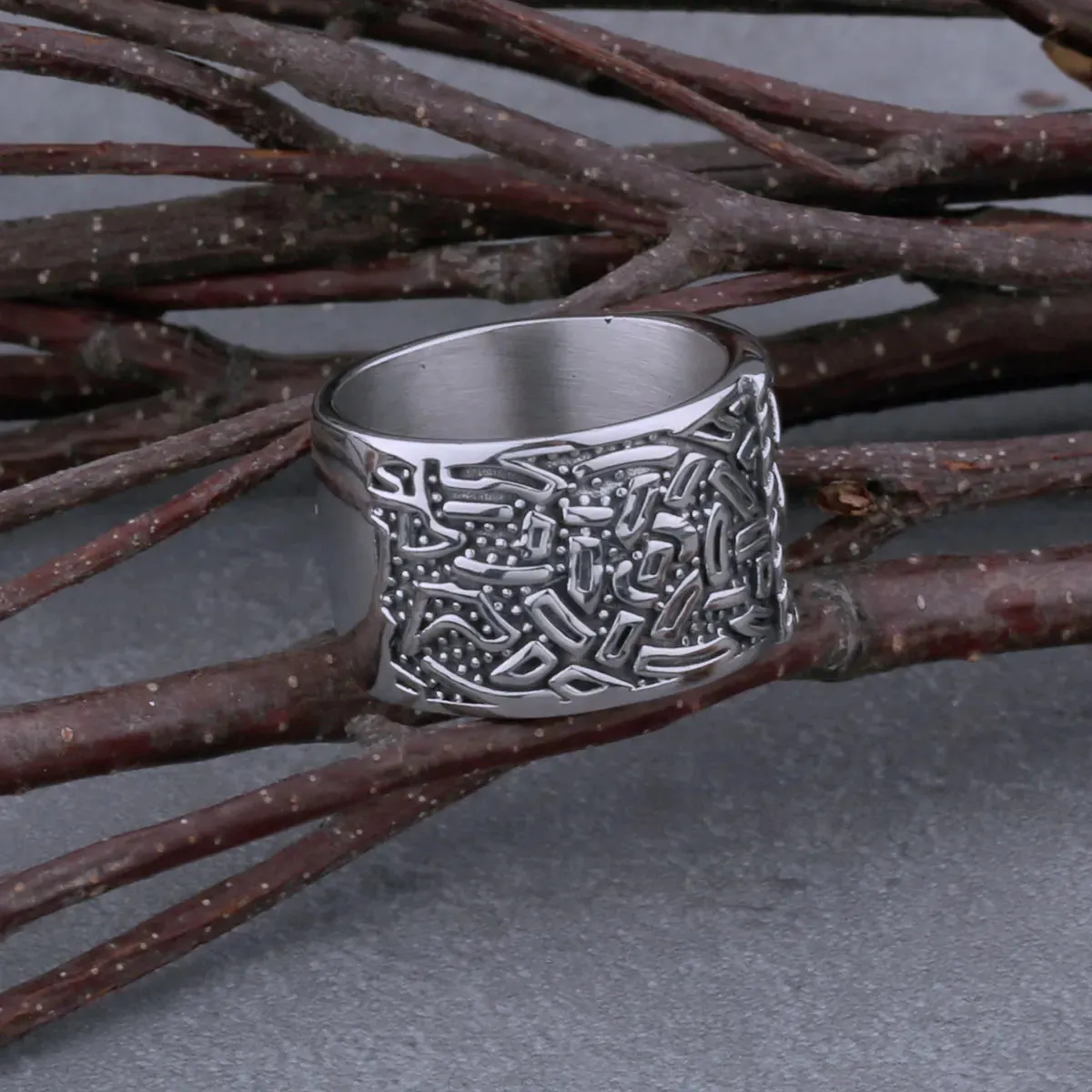 Viking High Quality Odin Rune Stainless Steel Viking Ring